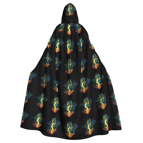WHJSHOP Umhang mit Kapuze für Erwachsene, Motiv: Erupting Flame Drache, für Halloween, Rollenspiele und Mottopartys WHJSHOP Umhang mit Kapuze für Erwachsene, Motiv: Erupting Flame Drache, für Halloween, Rollenspiele und Mottopartys von WHJSHOP