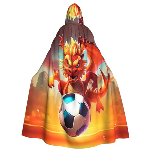 WHJSHOP Umhang mit Kapuze für Erwachsene, Motiv: Feuerdrache Roll, Fußball, für Halloween, Rollenspiele und Themenpartys WHJSHOP Umhang mit Kapuze für Erwachsene, Motiv: Feuerdrache Roll, Fußball, für Halloween, Rollenspiele und Themenpartys von WHJSHOP