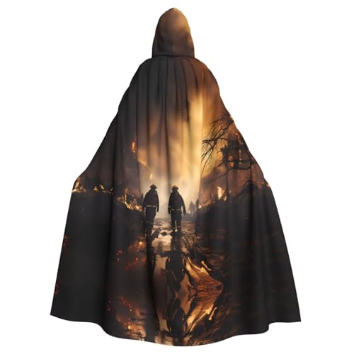 WHJSHOP Umhang mit Kapuze für Erwachsene, Motiv: Feuerwehrleute bekämpfen, für Halloween, Rollenspiel-Kostüme und Themenpartys WHJSHOP Umhang mit Kapuze für Erwachsene, Motiv: Feuerwehrleute bekämpfen, für Halloween, Rollenspiel-Kostüme und Themenpartys von WHJSHOP