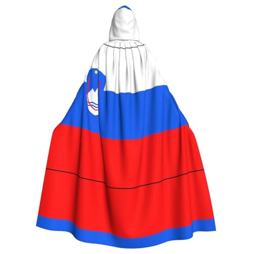 WHJSHOP Umhang mit Kapuze für Erwachsene, Motiv: Flagge Sloweniens, für Halloween, Rollenspiele und Kostümpartys WHJSHOP Umhang mit Kapuze für Erwachsene, Motiv: Flagge Sloweniens, für Halloween, Rollenspiele und Kostümpartys von WHJSHOP