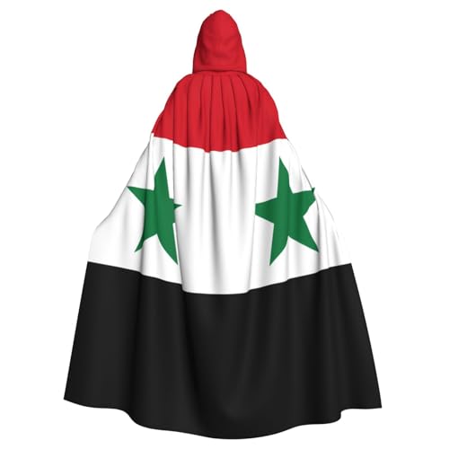 WHJSHOP Umhang mit Kapuze für Erwachsene, Motiv: Flagge der Syrien, Arabische Republik, für Halloween, Rollenspiele und Themenpartys WHJSHOP Umhang mit Kapuze für Erwachsene, Motiv: Flagge der Syrien, Arabische Republik, für Halloween, Rollenspiele und Themenpartys von WHJSHOP