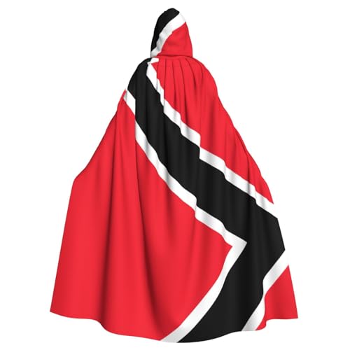 WHJSHOP Umhang mit Kapuze für Erwachsene, Motiv: Flagge von Trinidad und Tobago, für Halloween, Rollenspiele und Kostümpartys von WHJSHOP