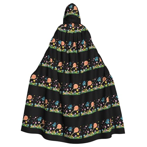 WHJSHOP Umhang mit Kapuze für Erwachsene, Motiv: Glühwürmchen, lutschend, für Halloween, Rollenspiele und Themenpartys von WHJSHOP