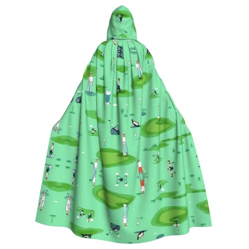 WHJSHOP Umhang mit Kapuze für Erwachsene, Motiv: Golf auf dem Rasen, für Halloween, Rollenspiele und Themenpartys von WHJSHOP