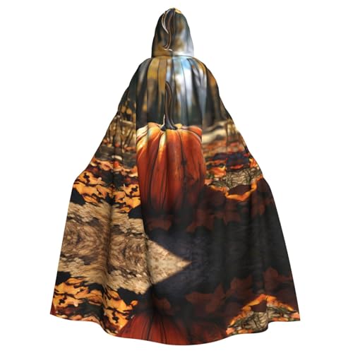 WHJSHOP Umhang mit Kapuze für Erwachsene, Motiv: Herbst-Kürbis-Bild, für Halloween, Rollenspiel-Kostüme und Themenpartys WHJSHOP Umhang mit Kapuze für Erwachsene, Motiv: Herbst-Kürbis-Bild, für Halloween, Rollenspiel-Kostüme und Themenpartys von WHJSHOP