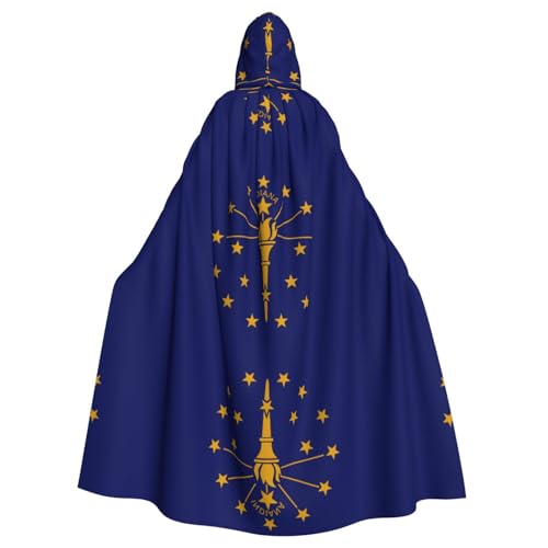 WHJSHOP Umhang mit Kapuze für Erwachsene, Motiv: Indiana-Staatsflagge, für Halloween, Rollenspiele und Kostümpartys WHJSHOP Umhang mit Kapuze für Erwachsene, Motiv: Indiana-Staatsflagge, für Halloween, Rollenspiele und Kostümpartys von WHJSHOP