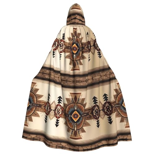WHJSHOP Umhang mit Kapuze für Erwachsene, Motiv: Indianer-Malerei, für Halloween, Rollenspiele und Kostümpartys WHJSHOP Umhang mit Kapuze für Erwachsene, Motiv: Indianer-Malerei, für Halloween, Rollenspiele und Kostümpartys von WHJSHOP