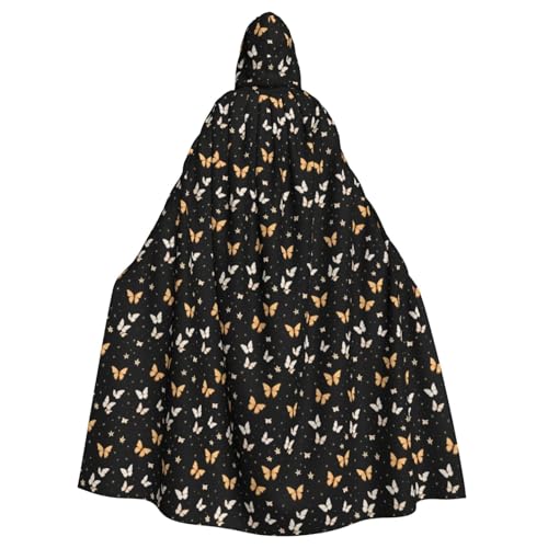 WHJSHOP Umhang mit Kapuze für Erwachsene, Motiv: Schmetterling und Sterne, für Halloween, Rollenspiele und Themenpartys von WHJSHOP