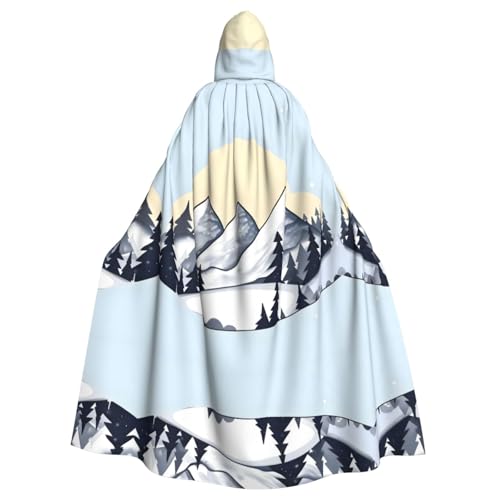 WHJSHOP Umhang mit Kapuze für Erwachsene, Motiv: Schneebedeckte Berge, für Halloween, Rollenspiele und Themenpartys WHJSHOP Umhang mit Kapuze für Erwachsene, Motiv: Schneebedeckte Berge, für Halloween, Rollenspiele und Themenpartys von WHJSHOP