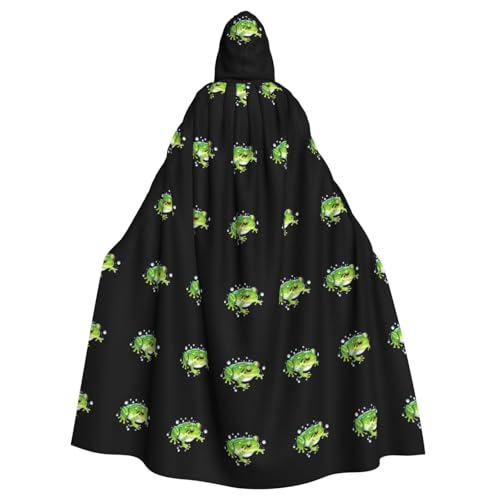 WHJSHOP Umhang mit Kapuze für Erwachsene, Motiv: Wassertropfen, Frosch, für Halloween, Rollenspiele und Kostümpartys von WHJSHOP