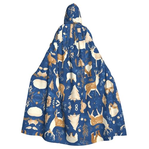 WHJSHOP Umhang mit Kapuze für Erwachsene, Motiv: Wildtierjagd, Hirsch, Bär, Elch, Bild, für Halloween, Rollenspiele und Themenpartys WHJSHOP Umhang mit Kapuze für Erwachsene, Motiv: Wildtierjagd, Hirsch, Bär, Elch, Bild, für Halloween, Rollenspiele und Themenpartys von WHJSHOP