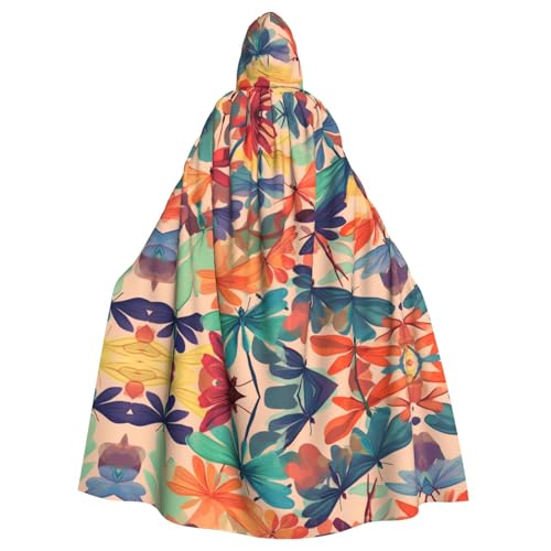 WHJSHOP Umhang mit Kapuze für Erwachsene, Motiv: bunte Libellen, für Halloween, Rollenspiele und Themenpartys WHJSHOP Umhang mit Kapuze für Erwachsene, Motiv: bunte Libellen, für Halloween, Rollenspiele und Themenpartys von WHJSHOP