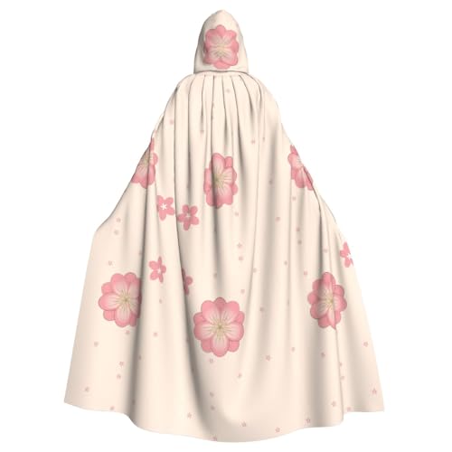 WHJSHOP Umhang mit Kapuze für Erwachsene, Motiv: kleine rosa Kirschblüten für Halloween, Rollenspiele und Themenpartys WHJSHOP Umhang mit Kapuze für Erwachsene, Motiv: kleine rosa Kirschblüten für Halloween, Rollenspiele und Themenpartys von WHJSHOP