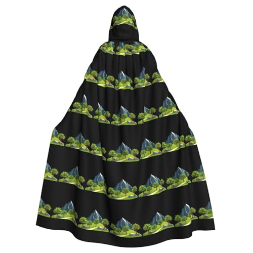 WHJSHOP Umhang mit Kapuze für Erwachsene, Motiv: wilde Obstbäume auf den Bergen, für Halloween, Rollenspiele und Kostümpartys WHJSHOP Umhang mit Kapuze für Erwachsene, Motiv: wilde Obstbäume auf den Bergen, für Halloween, Rollenspiele und Kostümpartys von WHJSHOP