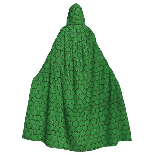 WHJSHOP Umhang mit Kapuze für Erwachsene, Schlangenleder-Aufdruck, für Halloween, Rollenspiele und Kostümpartys von WHJSHOP