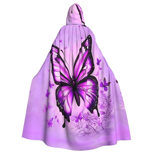 WHJSHOP Umhang mit Kapuze für Erwachsene, Schmetterlingsmuster, für Halloween, Rollenspiele und Kostümpartys von WHJSHOP