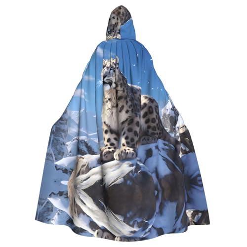 WHJSHOP Umhang mit Kapuze für Erwachsene, Schneeleoparden-Druck, für Halloween, Rollenspiele und Kostümpartys WHJSHOP Umhang mit Kapuze für Erwachsene, Schneeleoparden-Druck, für Halloween, Rollenspiele und Kostümpartys von WHJSHOP