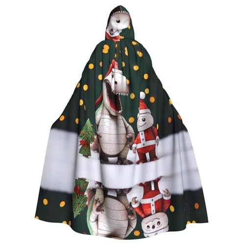WHJSHOP Umhang mit Kapuze für Erwachsene, Schneemann, Dinosaurier-Muster, für Halloween, Rollenspiele und Kostümpartys von WHJSHOP