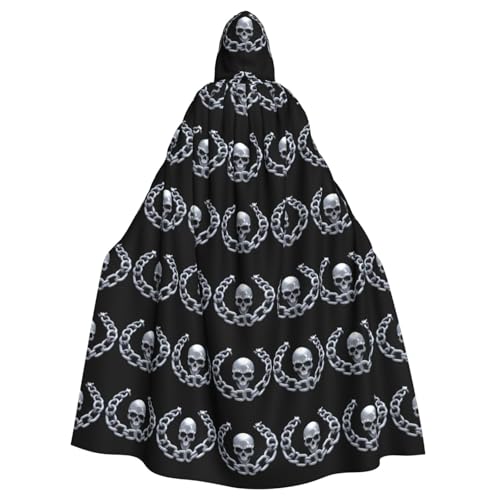 WHJSHOP Umhang mit Kapuze für Erwachsene, Totenkopfmotiv, für Halloween, Rollenspiele und Themenpartys WHJSHOP Umhang mit Kapuze für Erwachsene, Totenkopfmotiv, für Halloween, Rollenspiele und Themenpartys von WHJSHOP