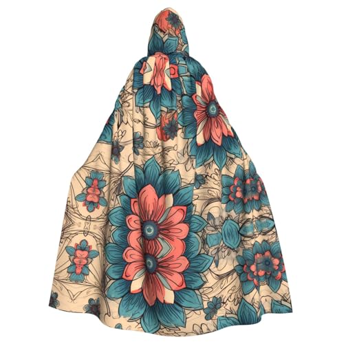 WHJSHOP Umhang mit Kapuze für Erwachsene, Vintage-Mandala-Blumen, für Halloween, Rollenspiel-Kostüme und Themenpartys WHJSHOP Umhang mit Kapuze für Erwachsene, Vintage-Mandala-Blumen, für Halloween, Rollenspiel-Kostüme und Themenpartys von WHJSHOP