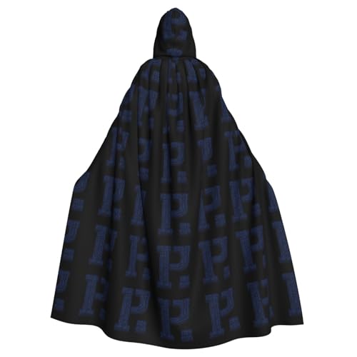 WHJSHOP Umhang mit Kapuze für Erwachsene, aus Wolle, Buchstabenmuster, für Halloween, Rollenspiele und Kostümpartys von WHJSHOP