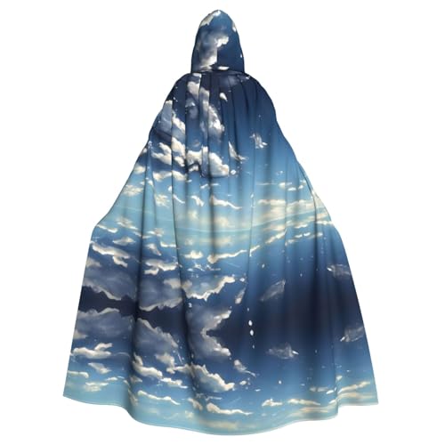 WHJSHOP Umhang mit Kapuze für Erwachsene, blauer Himmel und weiße Wolken, für Halloween, Rollenspiele und Kostümpartys WHJSHOP Umhang mit Kapuze für Erwachsene, blauer Himmel und weiße Wolken, für Halloween, Rollenspiele und Kostümpartys von WHJSHOP