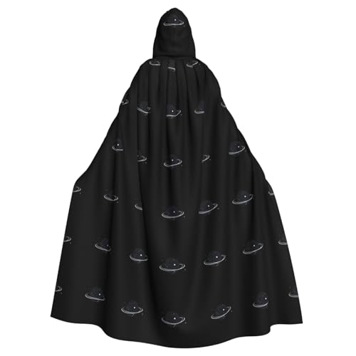 WHJSHOP Umhang mit Kapuze für Erwachsene, gepunktet, für Halloween, Rollenspiele und Kostümpartys, Weiß von WHJSHOP