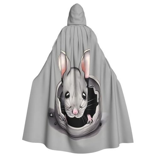WHJSHOP Umhang mit Kapuze für Erwachsene, graues Rattenmuster, für Halloween, Rollenspiele und Kostümpartys WHJSHOP Umhang mit Kapuze für Erwachsene, graues Rattenmuster, für Halloween, Rollenspiele und Kostümpartys von WHJSHOP