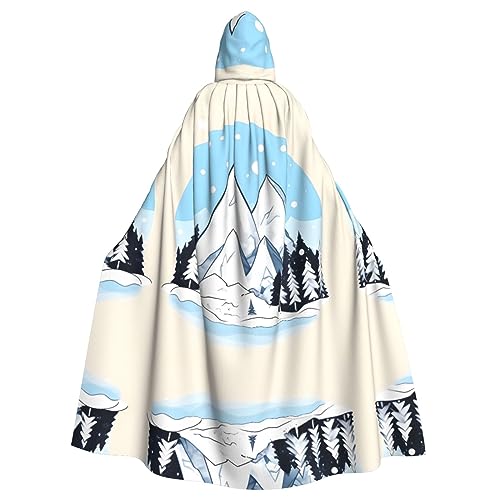 WHJSHOP Umhang mit Kapuze für Erwachsene, schneebedeckte Berge, für Halloween, Rollenspiele und Kostümpartys WHJSHOP Umhang mit Kapuze für Erwachsene, schneebedeckte Berge, für Halloween, Rollenspiele und Kostümpartys von WHJSHOP