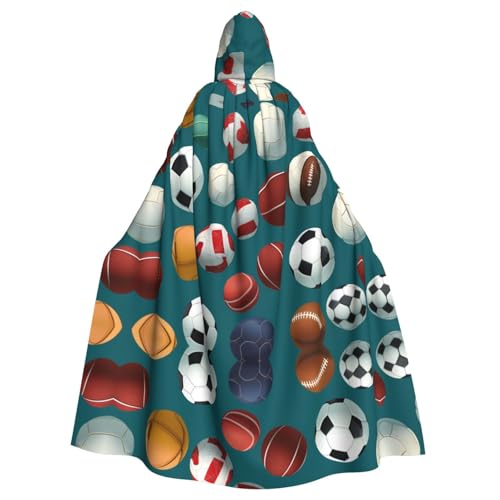 WHJSHOP Umhang mit Kapuze für Erwachsene, verschiedene Sportbälle, für Halloween, Rollenspiele und Themenpartys WHJSHOP Umhang mit Kapuze für Erwachsene, verschiedene Sportbälle, für Halloween, Rollenspiele und Themenpartys von WHJSHOP