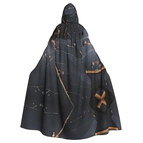 WHJSHOP Umhang mit Kapuze für Erwachsene, verzauberte Pflanzenblätter, für Halloween, Rollenspiele und Kostümpartys von WHJSHOP