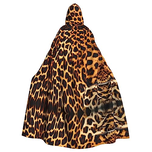 WHJSHOP Umhang mit Kapuze für Erwachsene mit Streifen auf Leopardenmuster, für Halloween, Rollenspiele und Kostümpartys WHJSHOP Umhang mit Kapuze für Erwachsene mit Streifen auf Leopardenmuster, für Halloween, Rollenspiele und Kostümpartys von WHJSHOP