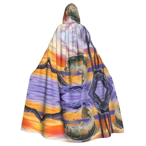 WHJSHOP Umhang mit Kapuze und Bass, Fischbild, Halloween, Erwachsene, für Rollenspiele, Bühnenkostüme, Partys, pflegeleicht WHJSHOP Umhang mit Kapuze und Bass, Fischbild, Halloween, Erwachsene, für Rollenspiele, Bühnenkostüme, Partys, pflegeleicht von WHJSHOP