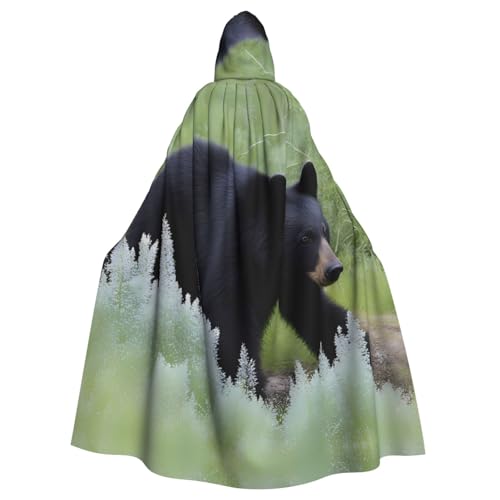 WHJSHOP Umhang mit Kapuze und schwarzem Bärenmotiv, für Halloween, Rollenspiele und Themenpartys WHJSHOP Umhang mit Kapuze und schwarzem Bärenmotiv, für Halloween, Rollenspiele und Themenpartys von WHJSHOP