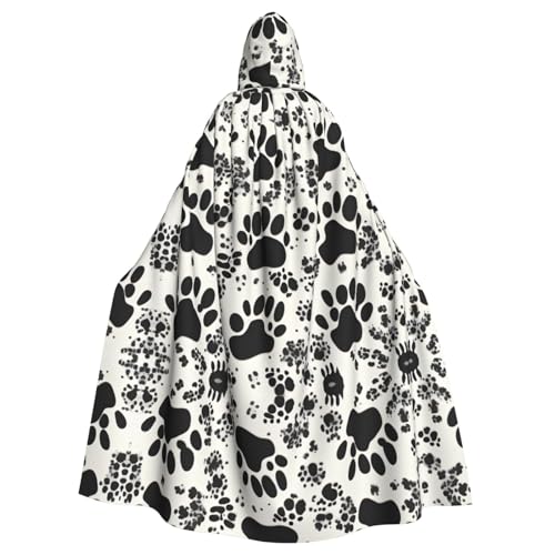 WHJSHOP Umhang mit Knochen- und Pfotenabdruck, für Erwachsene, mit Kapuze, Umhang für Halloween, Rollenspiele und Themenpartys WHJSHOP Umhang mit Knochen- und Pfotenabdruck, für Erwachsene, mit Kapuze, Umhang für Halloween, Rollenspiele und Themenpartys von WHJSHOP