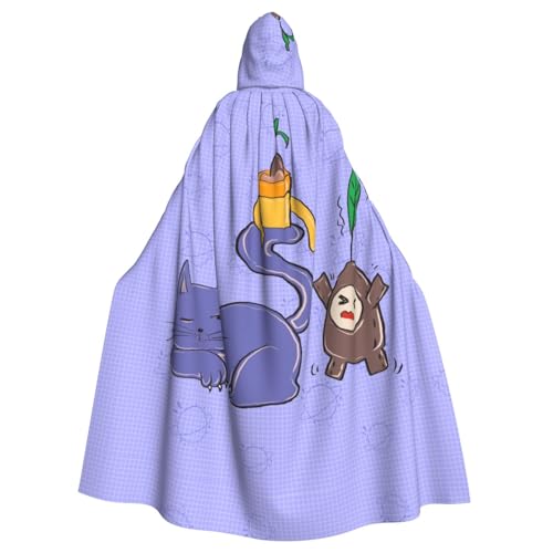WHJSHOP Umhang mit Sonnenblumenkernen und Katzen, mit Kapuze, für Erwachsene, für Halloween, Rollenspiele und Themenpartys WHJSHOP Umhang mit Sonnenblumenkernen und Katzen, mit Kapuze, für Erwachsene, für Halloween, Rollenspiele und Themenpartys von WHJSHOP