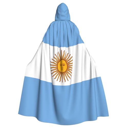 WHJSHOP Umhang mit argentinischer Flagge für Erwachsene, mit Kapuze, für Halloween, Rollenspiele und Kostümpartys von WHJSHOP