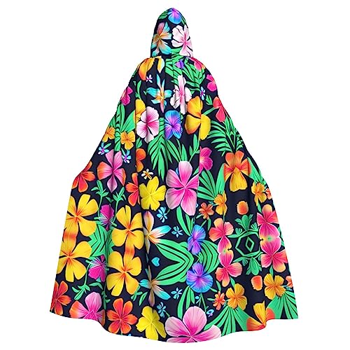 WHJSHOP Umhang mit buntem Blumenbild, Erwachsenen-Kapuzenumhang für Halloween, Rollenspiel-Kostüme und Themenpartys WHJSHOP Umhang mit buntem Blumenbild, Erwachsenen-Kapuzenumhang für Halloween, Rollenspiel-Kostüme und Themenpartys von WHJSHOP
