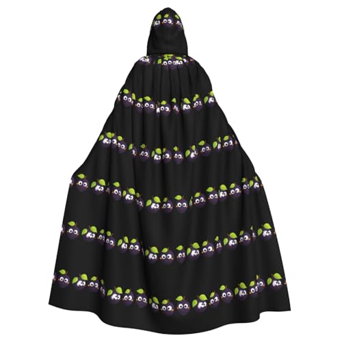 WHJSHOP Umhang mit drei niedlichen kleinen Pflaumen für Erwachsene, Kapuzenumhang für Halloween, Rollenspiele und Kostümpartys WHJSHOP Umhang mit drei niedlichen kleinen Pflaumen für Erwachsene, Kapuzenumhang für Halloween, Rollenspiele und Kostümpartys von WHJSHOP