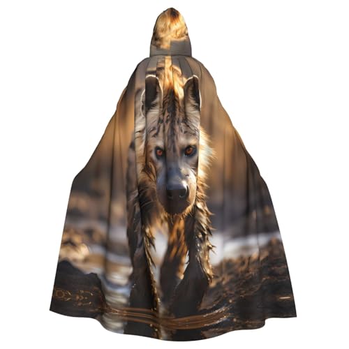 WHJSHOP Umhang mit einsamem Hyänenbild für Erwachsene, mit Kapuze, für Halloween, Rollenspiele und Themenpartys WHJSHOP Umhang mit einsamem Hyänenbild für Erwachsene, mit Kapuze, für Halloween, Rollenspiele und Themenpartys von WHJSHOP