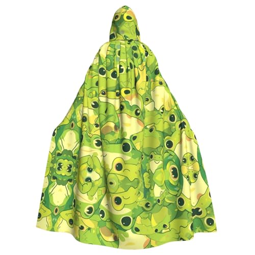 WHJSHOP Umhang mit grünem Frosch, mit Kapuze, für Erwachsene, für Halloween, Rollenspiele und Themenpartys WHJSHOP Umhang mit grünem Frosch, mit Kapuze, für Erwachsene, für Halloween, Rollenspiele und Themenpartys von WHJSHOP
