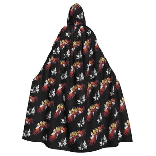 WHJSHOP Umhang mit weißer Tinte für Erwachsene, mit Kapuze, für Halloween, Rollenspiele und Kostümpartys von WHJSHOP