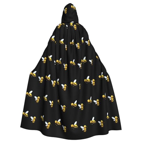 WHJSHOP Umhang mit zwei kleinen Bienen für Erwachsene, mit Kapuze, für Halloween, Rollenspiele und Kostümpartys WHJSHOP Umhang mit zwei kleinen Bienen für Erwachsene, mit Kapuze, für Halloween, Rollenspiele und Kostümpartys von WHJSHOP