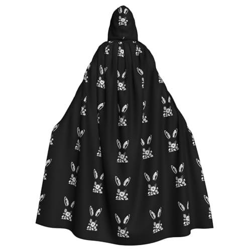 WHJSHOP Vintage-Druck eines Hasen-Drucks, Erwachsenen-Umhang mit Kapuze, Umhang für Halloween, Rollenspiele und Kostümpartys WHJSHOP Vintage-Druck eines Hasen-Drucks, Erwachsenen-Umhang mit Kapuze, Umhang für Halloween, Rollenspiele und Kostümpartys von WHJSHOP