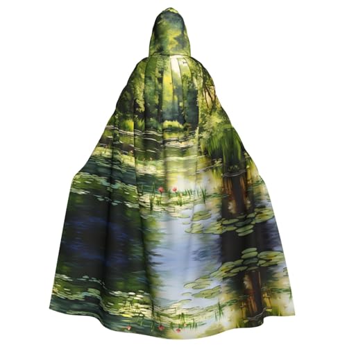 WHJSHOP Wasserlilien im Teich bedruckter Umhang mit Kapuze für Erwachsene, für Halloween, Rollenspiele und Kostümpartys WHJSHOP Wasserlilien im Teich bedruckter Umhang mit Kapuze für Erwachsene, für Halloween, Rollenspiele und Kostümpartys von WHJSHOP