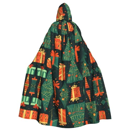 WHJSHOP Weihnachtsbäume Geschenke Bild Erwachsene Kapuzenumhang Umhang für Halloween, Rollenspiele Kostüme und Themenpartys von WHJSHOP