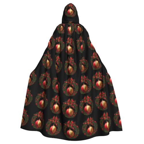 WHJSHOP Weihnachtsball mit Schleife, Kapuzenumhang für Erwachsene, Umhang für Halloween, Rollenspiel-Kostüme und Themenpartys von WHJSHOP