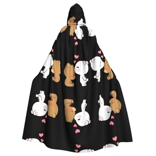 WHJSHOP Weißer Bär, brauner Bär, Bild, Halloween, Erwachsene, Kapuzenumhang für Rollenspiele, Bühnenkostüme, Partys, pflegeleicht WHJSHOP Weißer Bär, brauner Bär, Bild, Halloween, Erwachsene, Kapuzenumhang für Rollenspiele, Bühnenkostüme, Partys, pflegeleicht von WHJSHOP