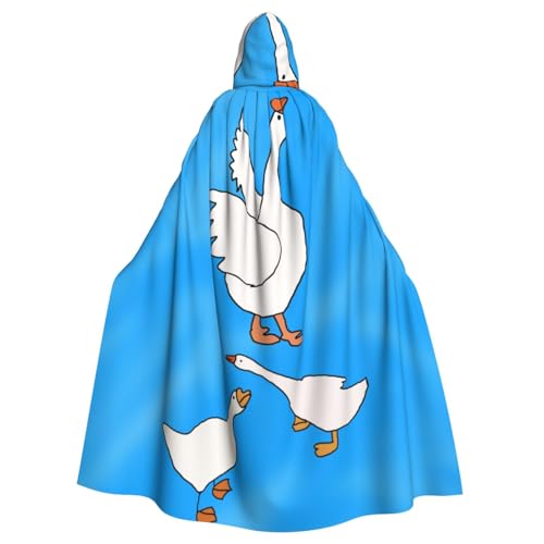 WHJSHOP White Goose House Prints Kapuzenumhang für Erwachsene, für Halloween, Rollenspiele und Kostümpartys WHJSHOP White Goose House Prints Kapuzenumhang für Erwachsene, für Halloween, Rollenspiele und Kostümpartys von WHJSHOP