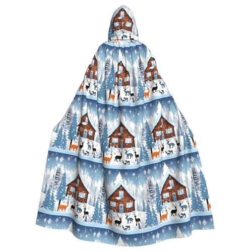 WHJSHOP Winter-Umhang mit Kapuze für Erwachsene, für Halloween, Rollenspiele und Kostümpartys von WHJSHOP